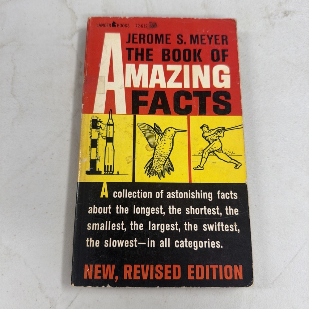 The Book of Amazing Facts Jerome S. Meyer 1961 Vintage Paperback Lancer Books